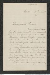 Nachlass Franz Steindachner, Brief von A. A. W. Hubrecht an Franz Steindachner (31.01.1881), Inv.Nr. 243.03, Seite 1